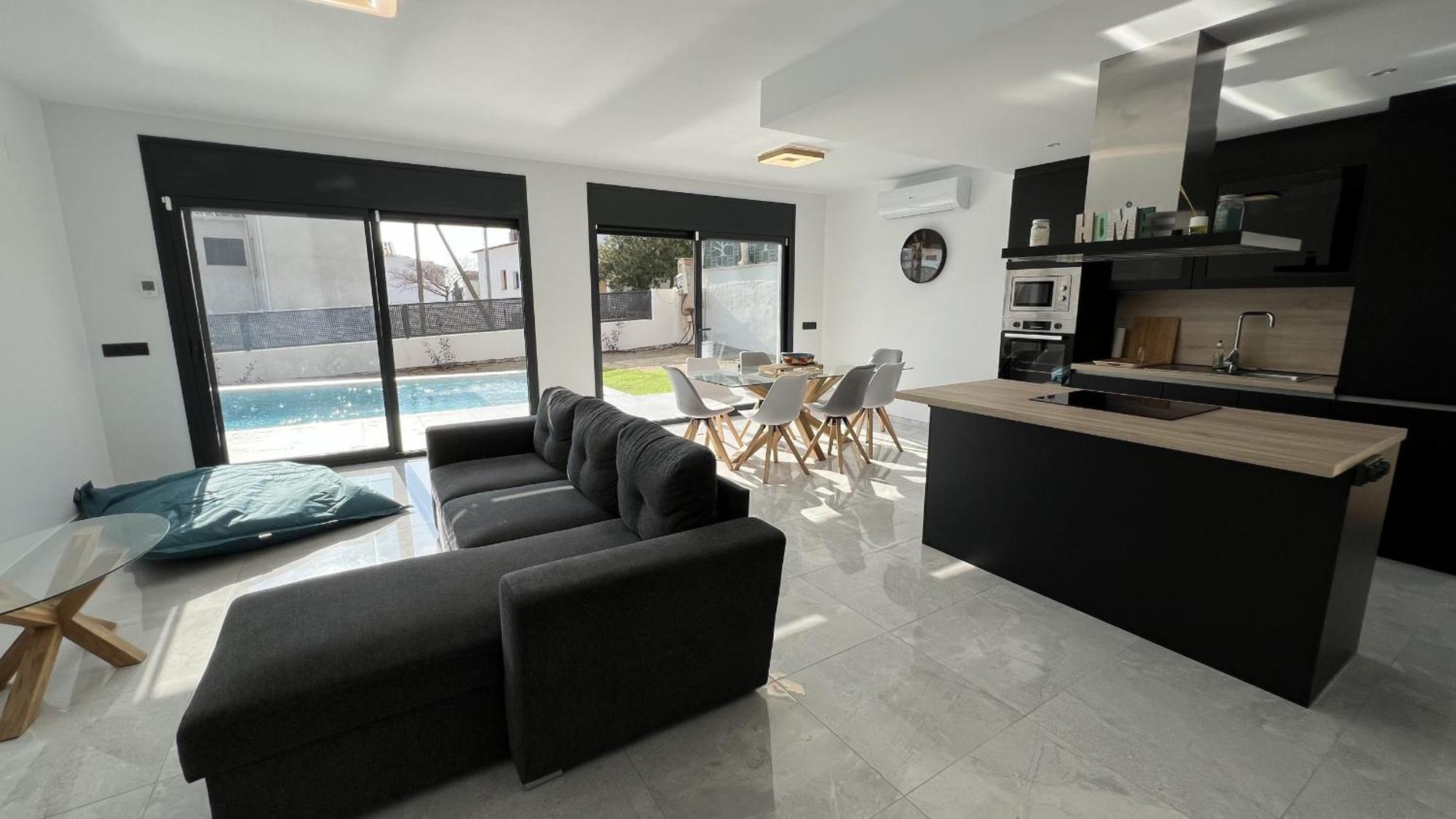 Casa Moderna Roses Con Piscina Y Jardin Mas Bosca, Roses Villa Palau Saverdera Luaran gambar