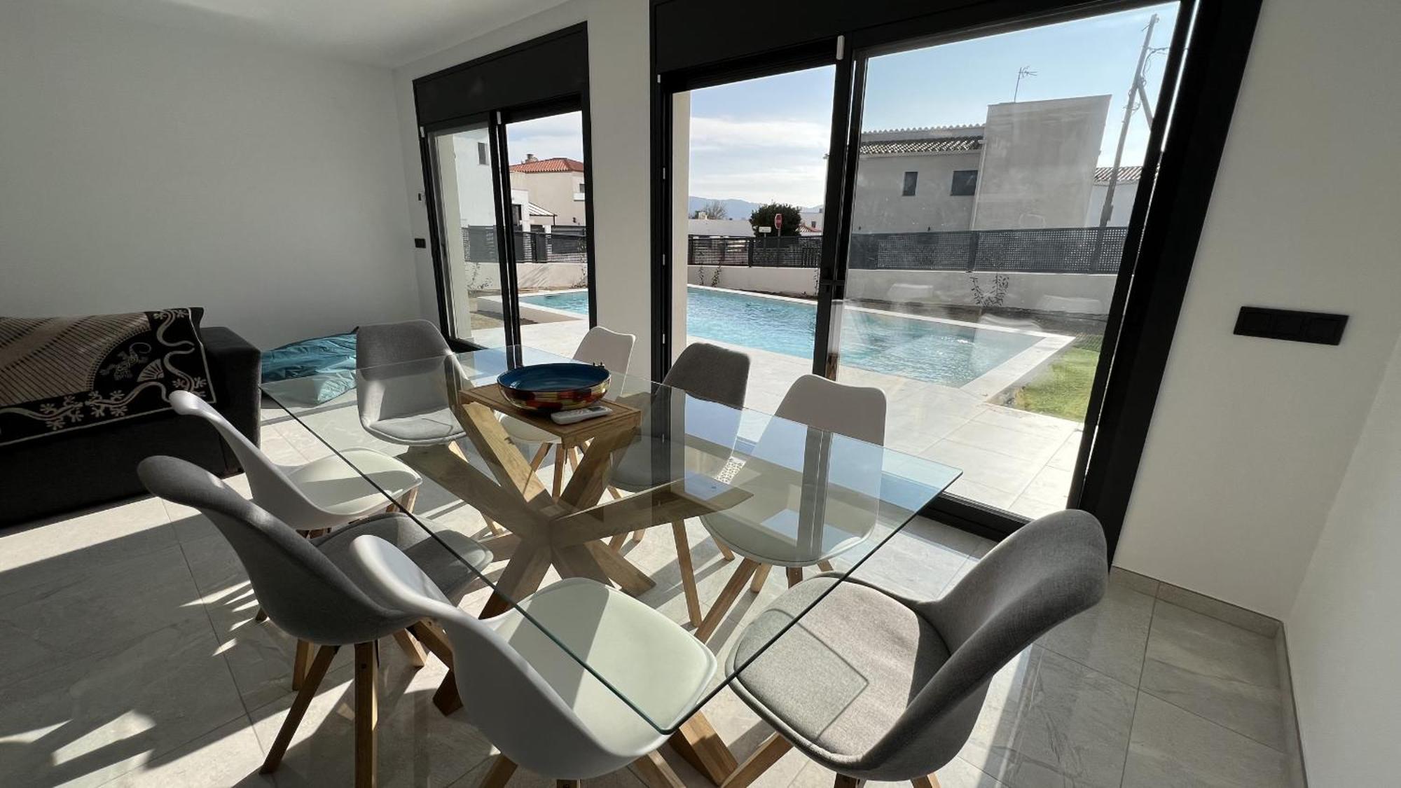 Casa Moderna Roses Con Piscina Y Jardin Mas Bosca, Roses Villa Palau Saverdera Luaran gambar